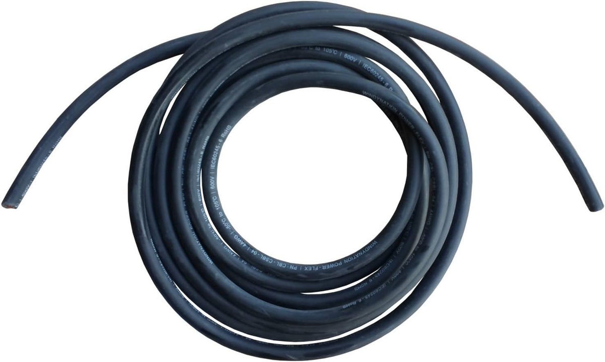 6 Gauge 25 Feet Black + 25 Feet Red Pure Copper Flexible Cable Wire W3861