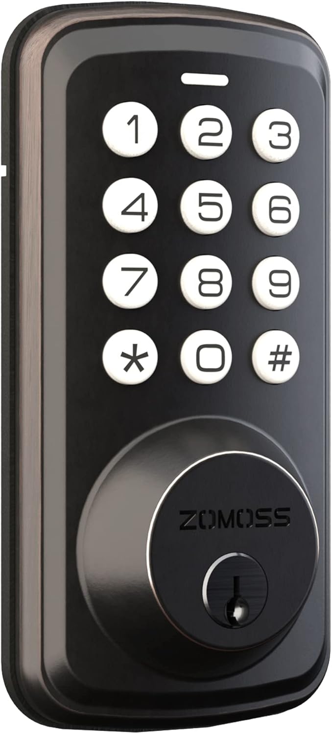 Oil Rubbed Bronze Electronic Keypad Deadbolt Lock, Pack of 2 J756
