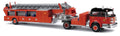 American-LaFrance Fire Hook and Ladder Truck with Closed Cab, Red, Black M1049