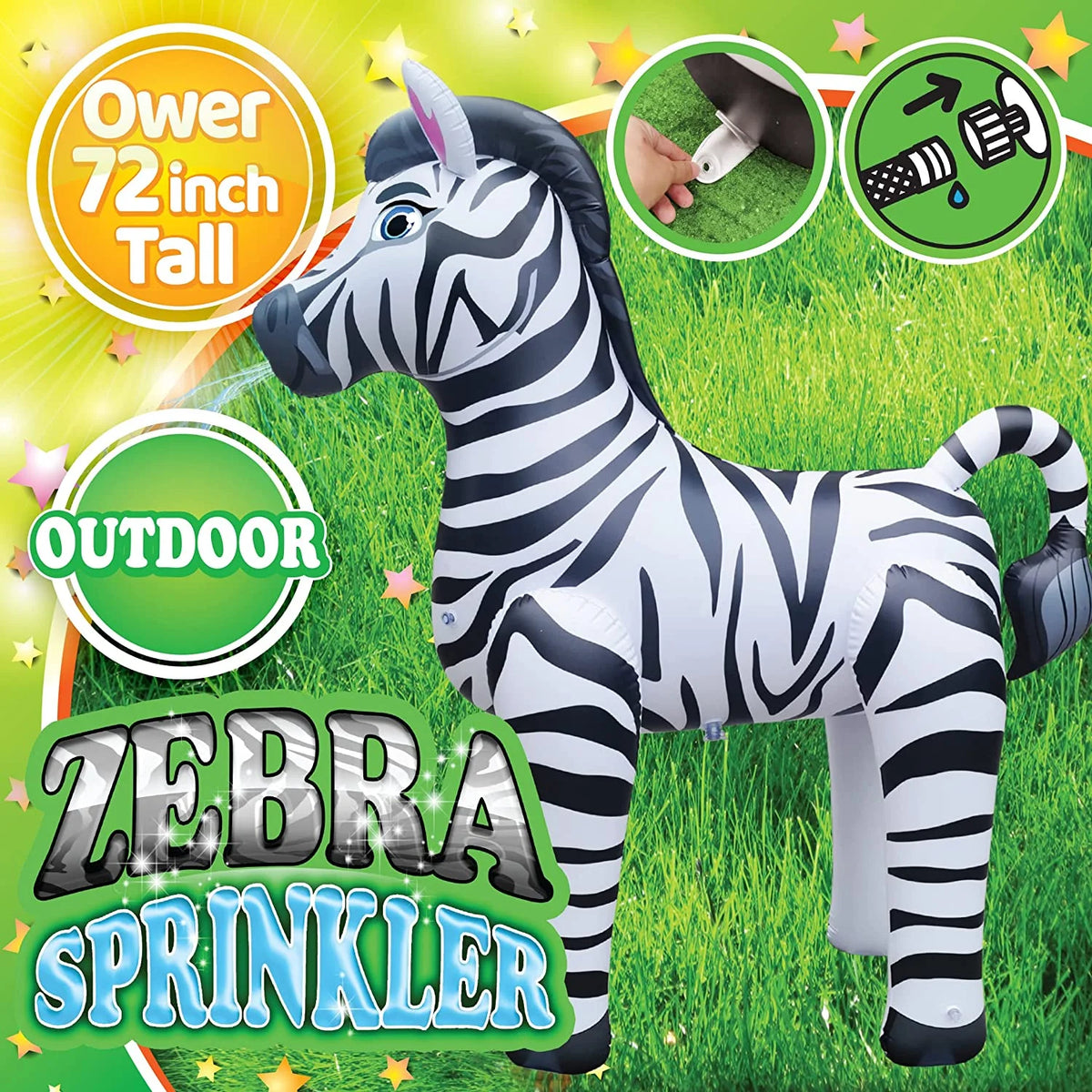 Inflatable Sprinkler Kids Zebra Toys Q440