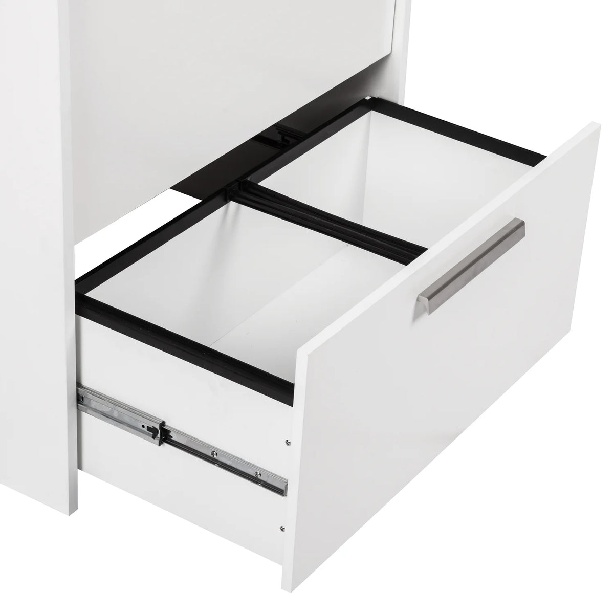 White 2-Drawer Engineered Wood File Cabinet R72296