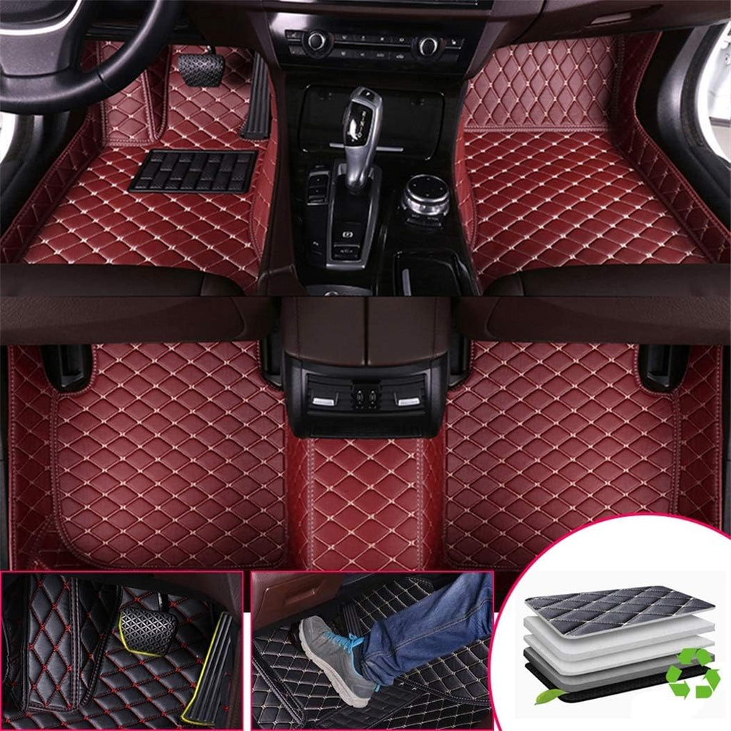 Custom Car Floor Mats Front Rear Leather Mat B4887