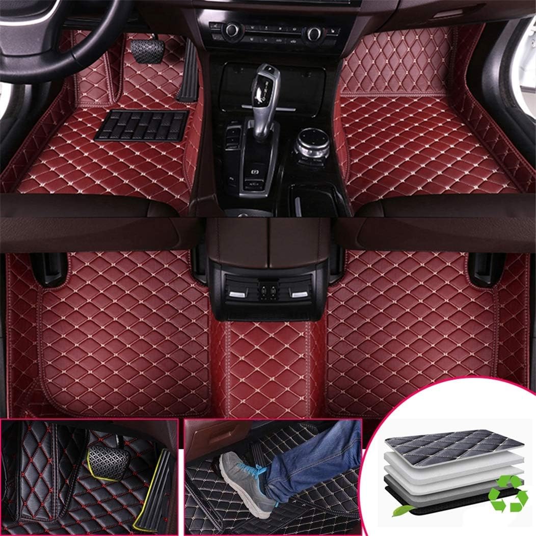 Custom Car Floor Mats Front Rear Leather Mat B4887