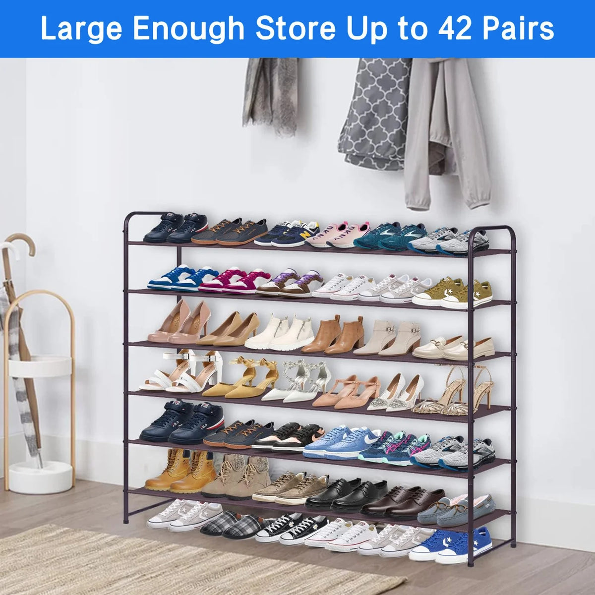 Bronze 6 Tier Metal Shoe Rack K16572