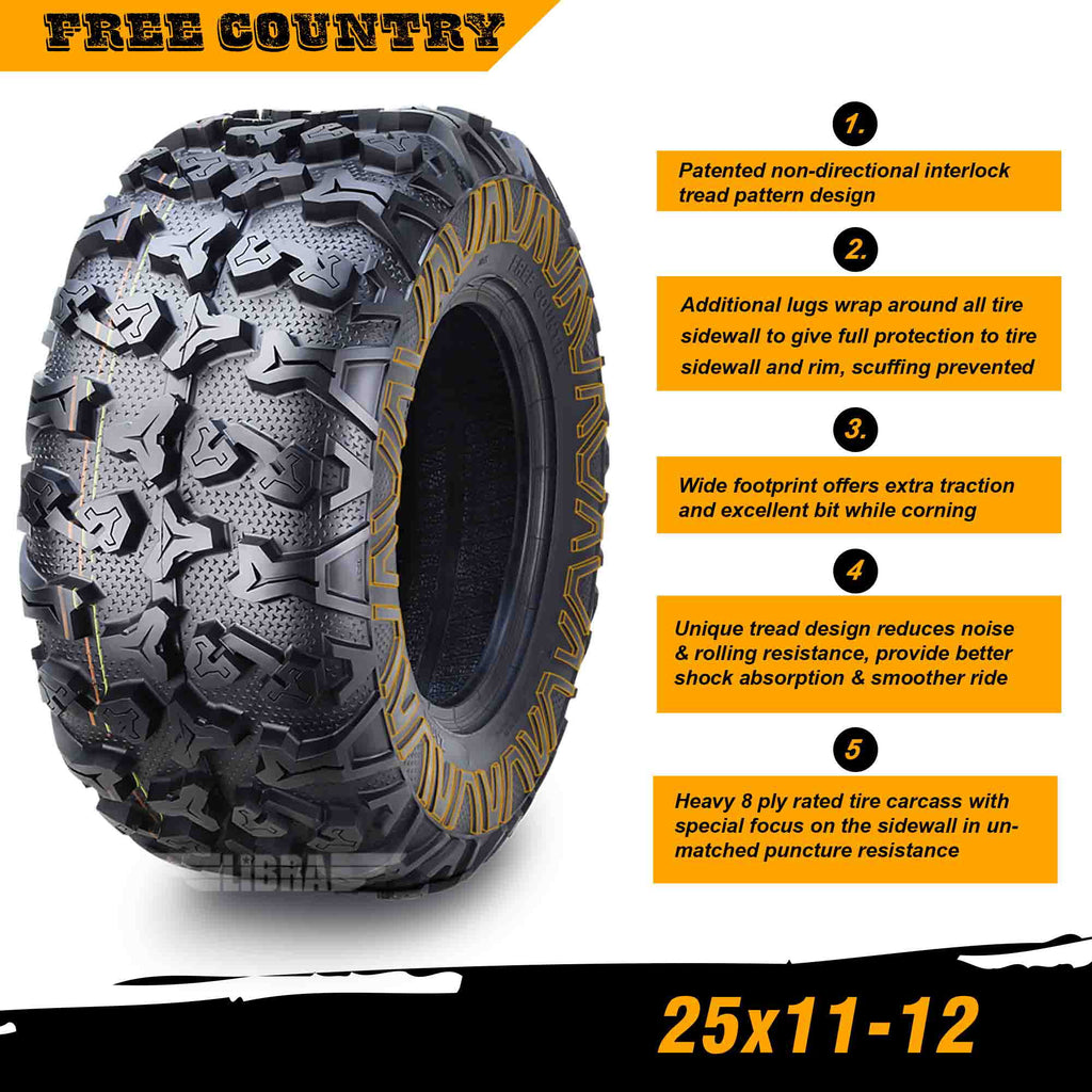 8PR ATV/UTV Tires 25x11x12 D806