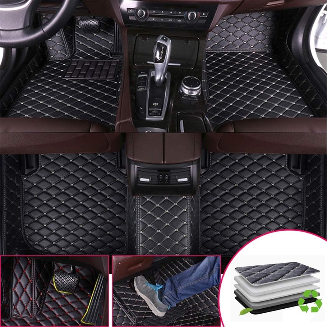 Custom Car Floor Mats Front Rear Leather Mat B4887