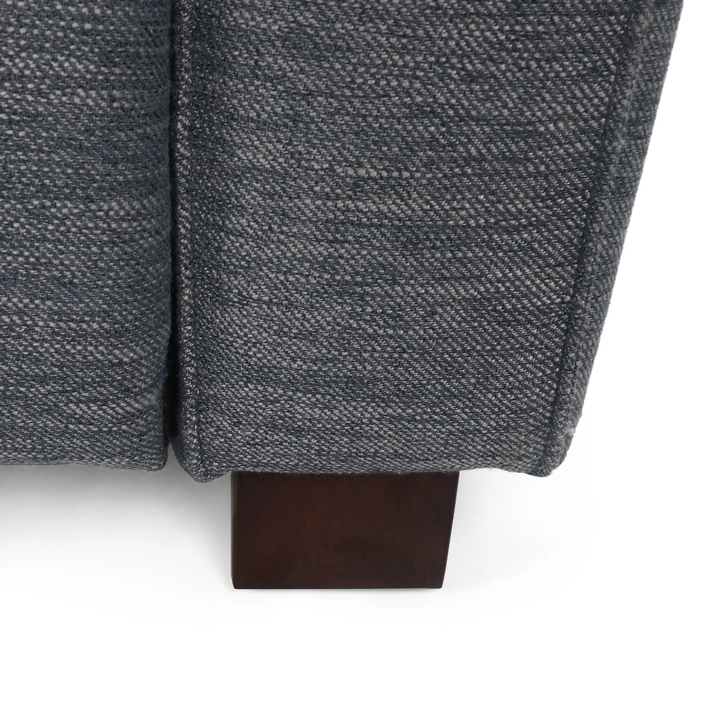 Charcoal Fabric Upholstered Loveseat L8011