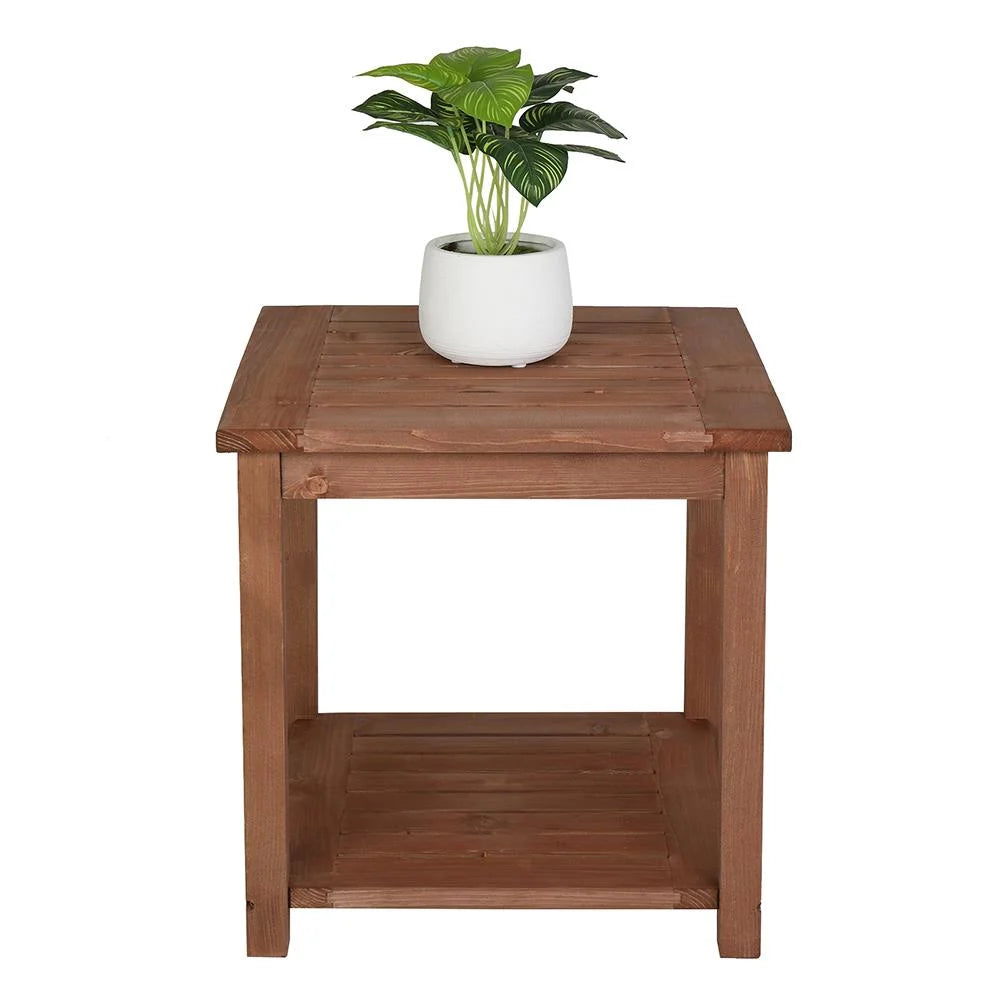 18 in Wooden Square Side Table Q6780