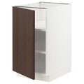 White Sinarp Brown Base Cabinet with Shelves W319