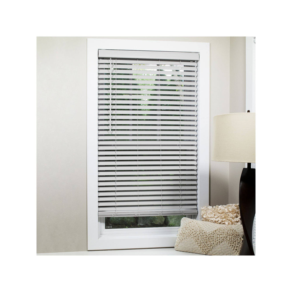 Grey 25.5X60 Cordless Flat Slat Blind S421447