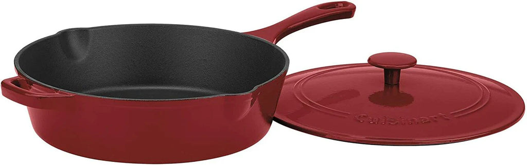 Red Enamel Cast Iron Chicken Fryer M988857