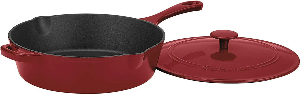 Red Enamel Cast Iron Chicken Fryer M988857