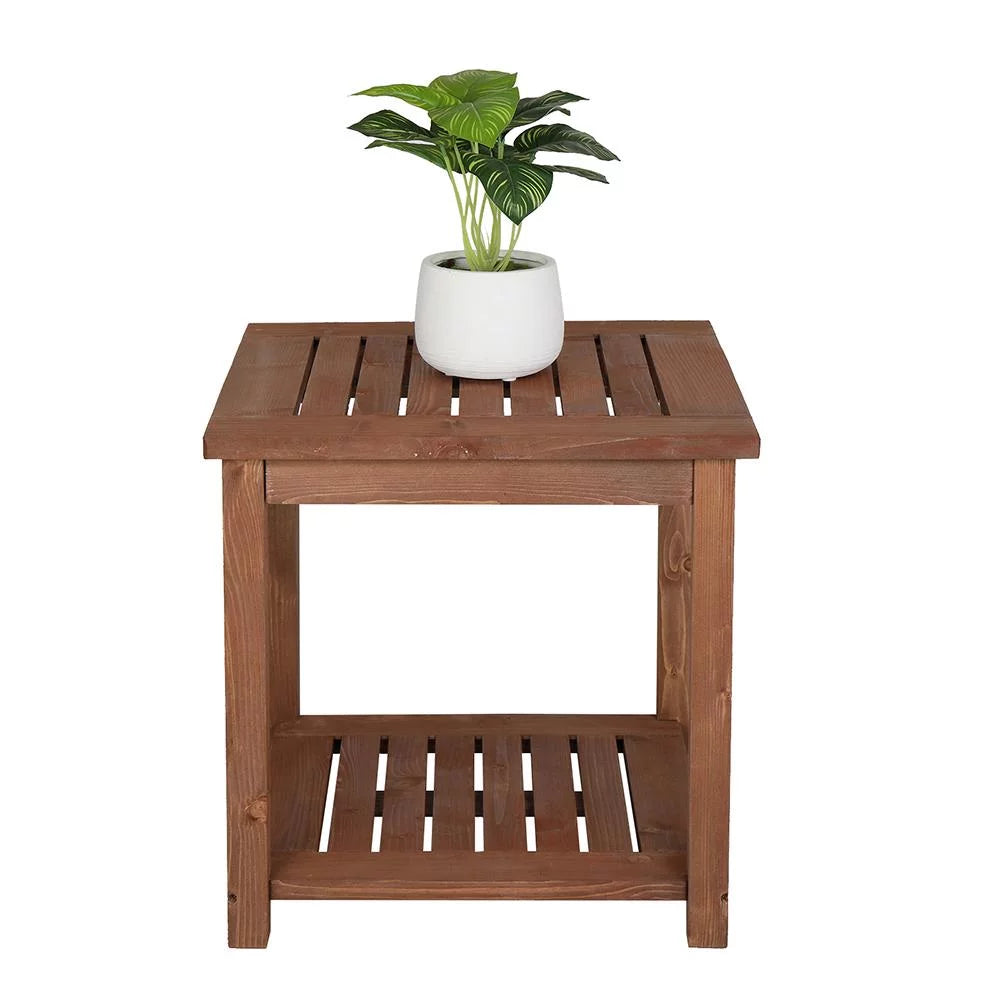 18 in Wooden Square Side Table Q6780