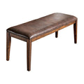 Solid Wood Nailhead Trim Bench in Dark Oak L518
