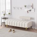 52" Velvet Upholstered Bench with Golden Metal Legs T306