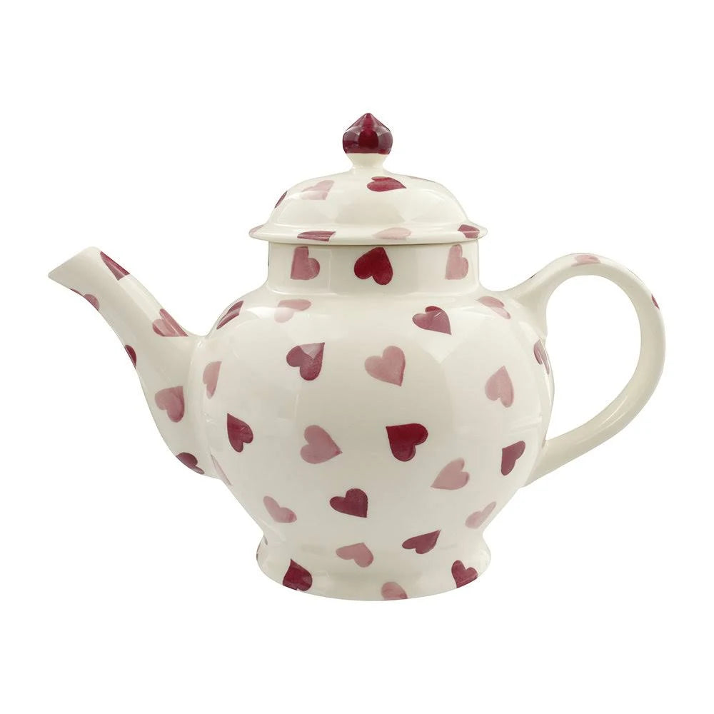 Pink Hearts 4 Mug Teapot Boxed D8048