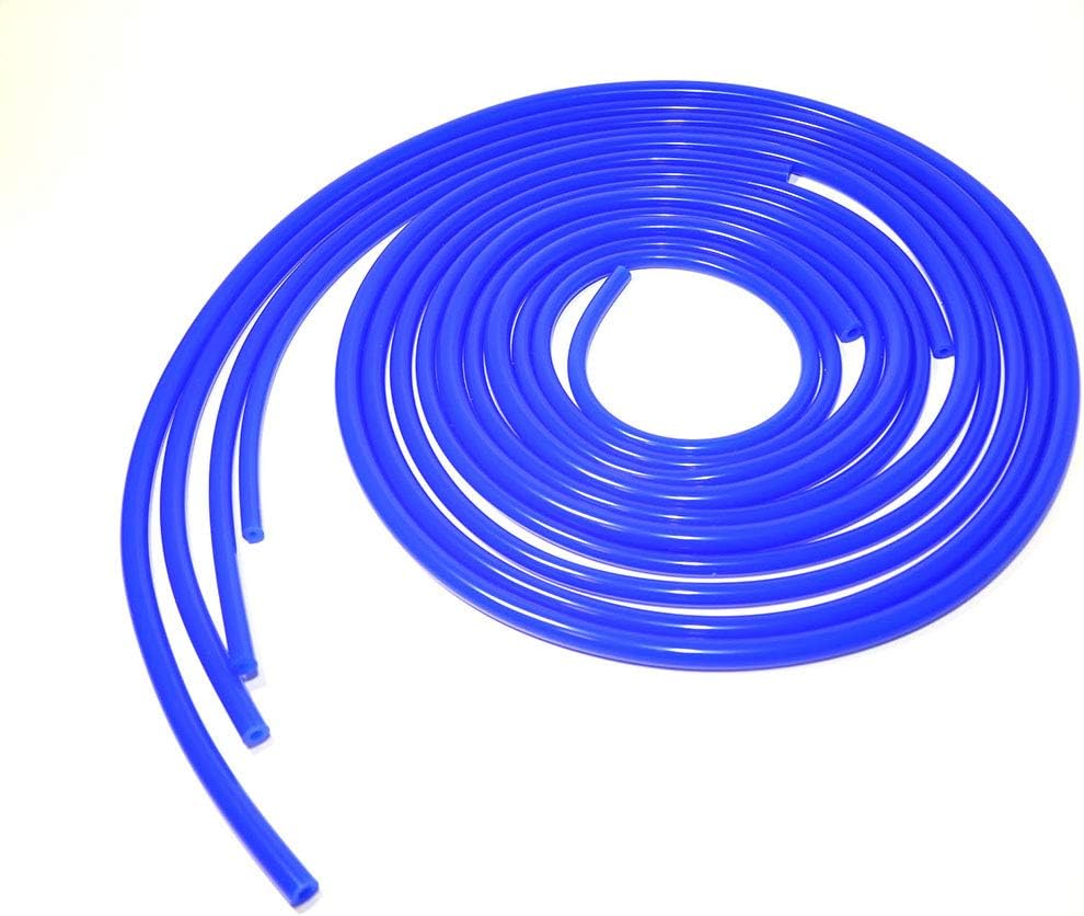 4 Size 5 feet Length 6mm/8mm/10mm/12mm Inner Diameter Silicone Air Vacuum Hose Line Tubing (5ft Blue) Pack of 2 N773