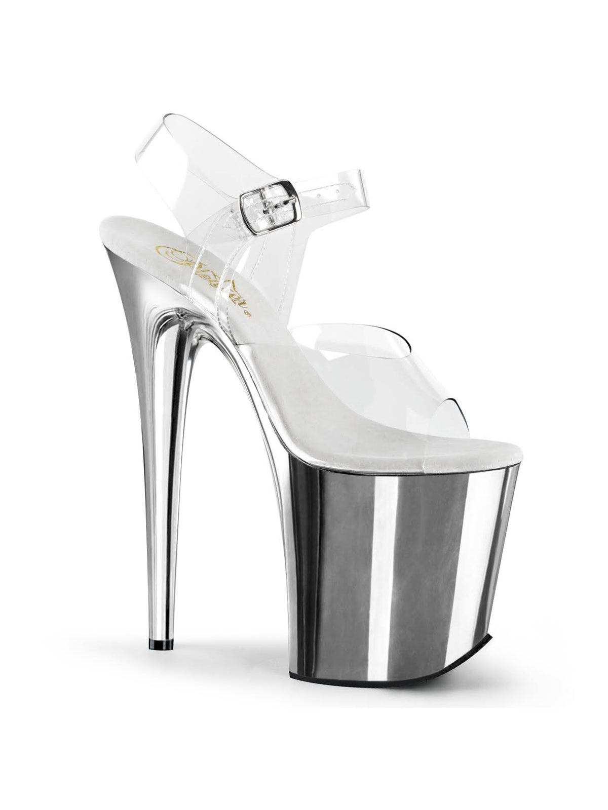 Silver Chrome Heel I8978