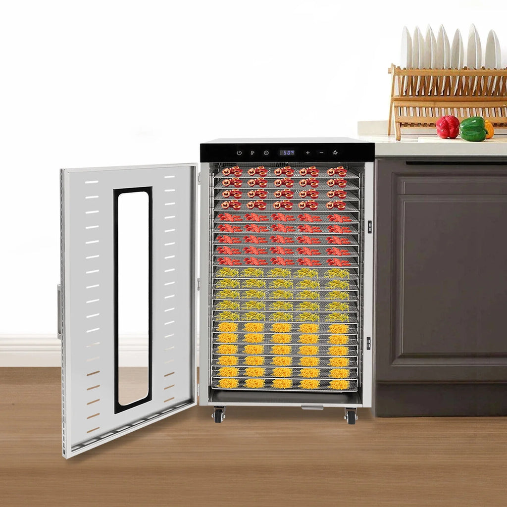 1700W Multi-Tier Electric Food Dehydrator with 20 Stainless Steel Trays T450