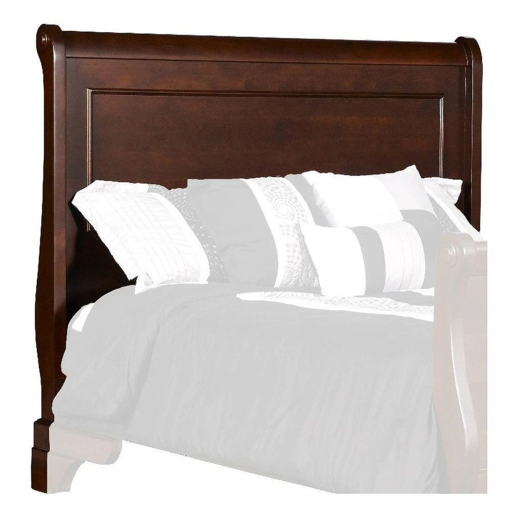 Full Size Wooden Sleigh Headboard with Curved Back Brown X1565