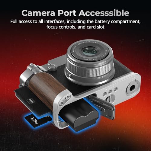 Wooden Handgrip with Dual-Sided Grip and Quick Release Plate Y525