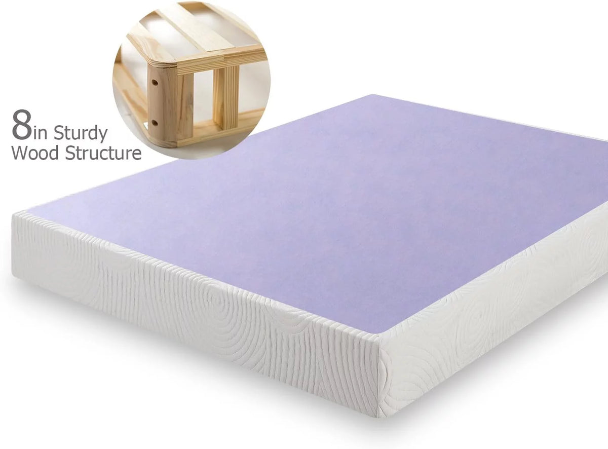 8 Inch Wood Box Spring Queen D4661