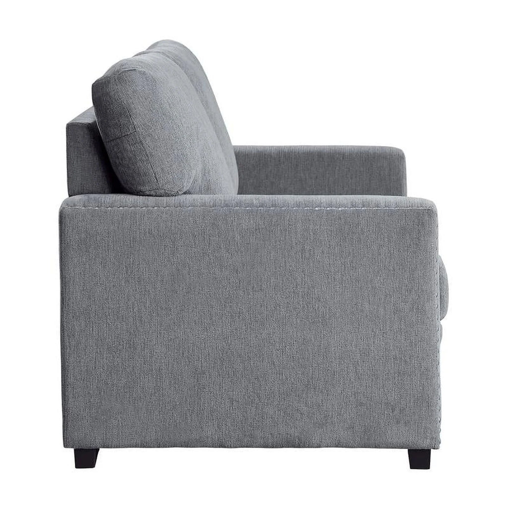 Dark Gray Chenille Loveseat O6365