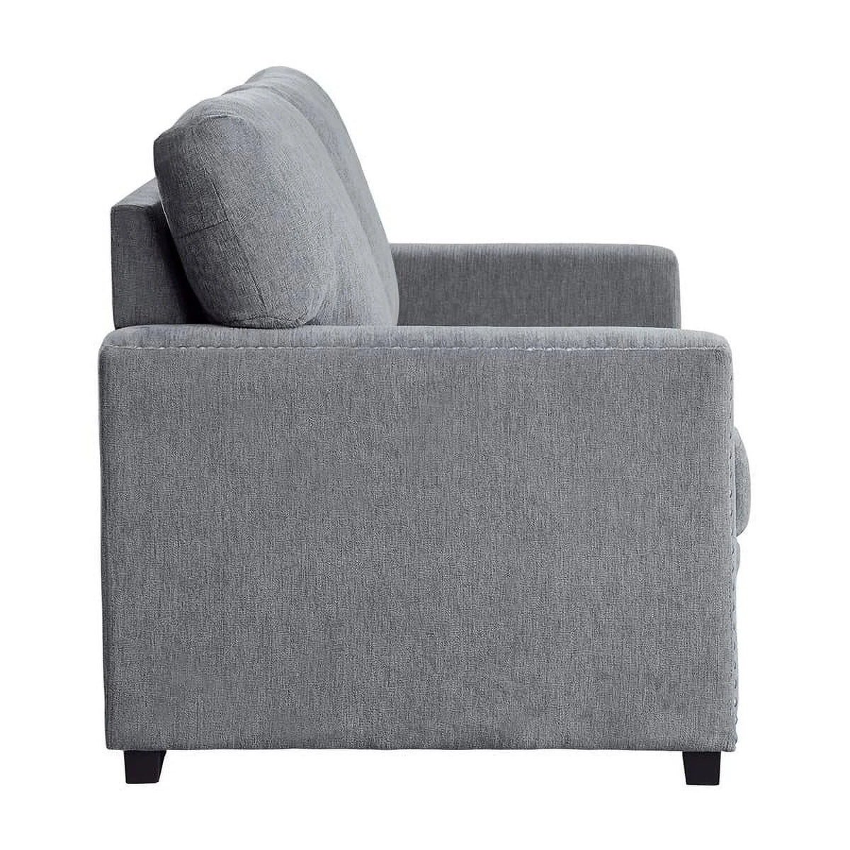 Dark Gray Chenille Loveseat O6365