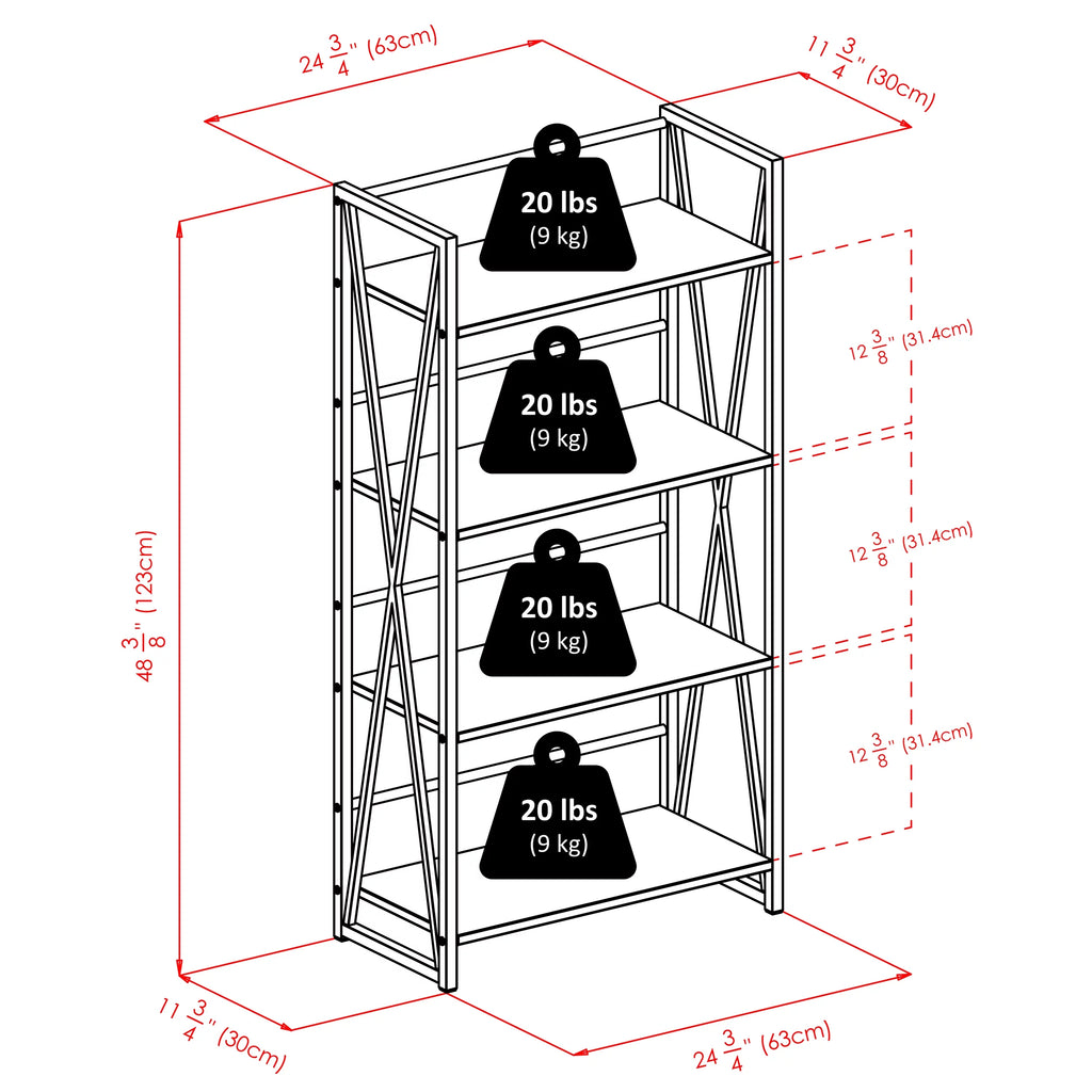 4-Tier Wood Shelf B556259