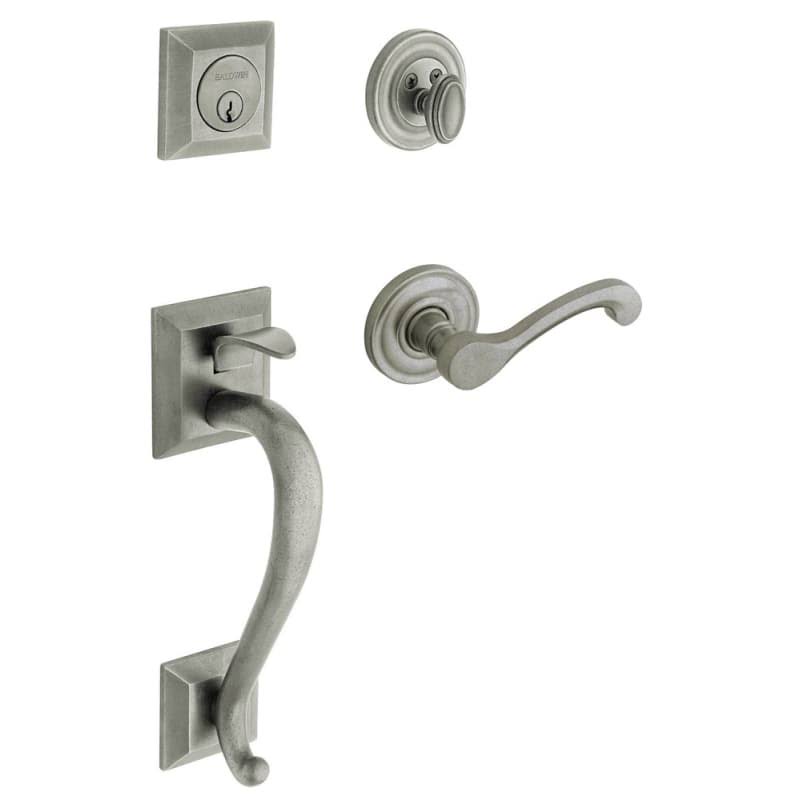 Distressed Antique Nickel Sectional Handleset H255
