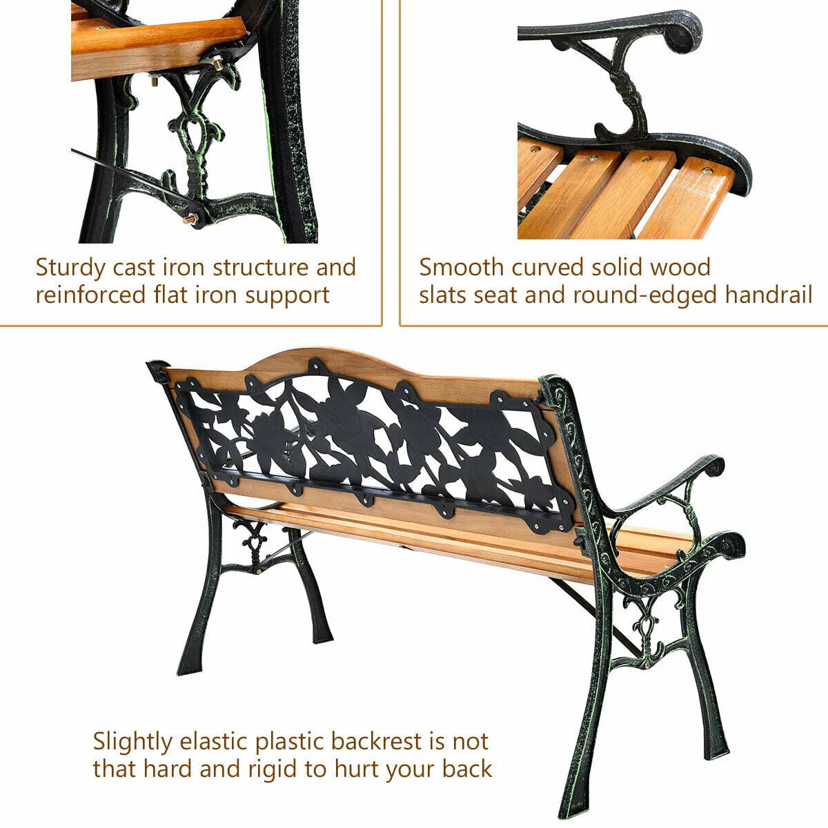 Metal Garden Bench Z91503