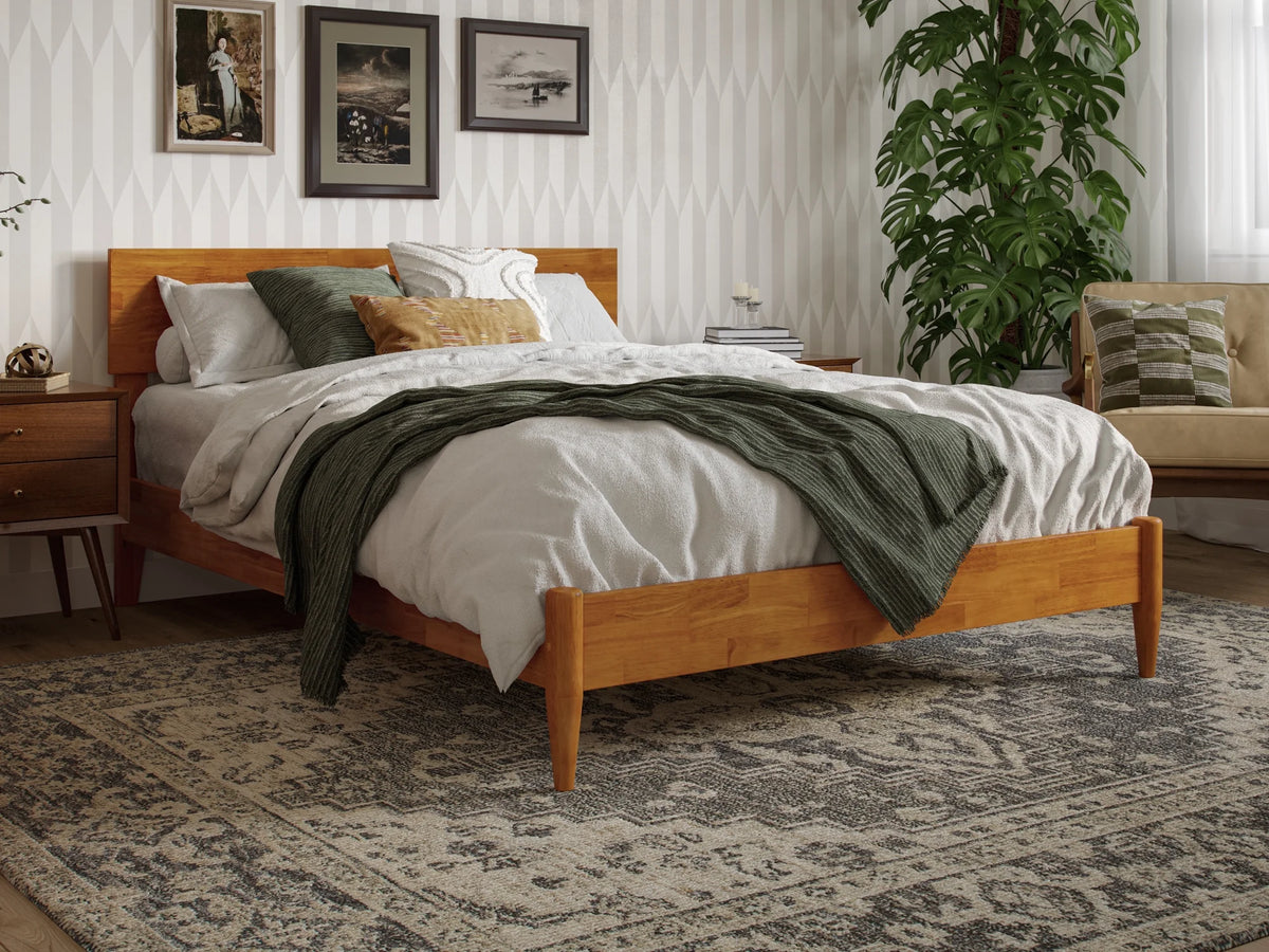 Solid Wood Low Profile Platform Bed Z9256