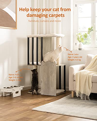 3-Tier Cat Tree Tower Condo with Sisal Scratching Posts K131