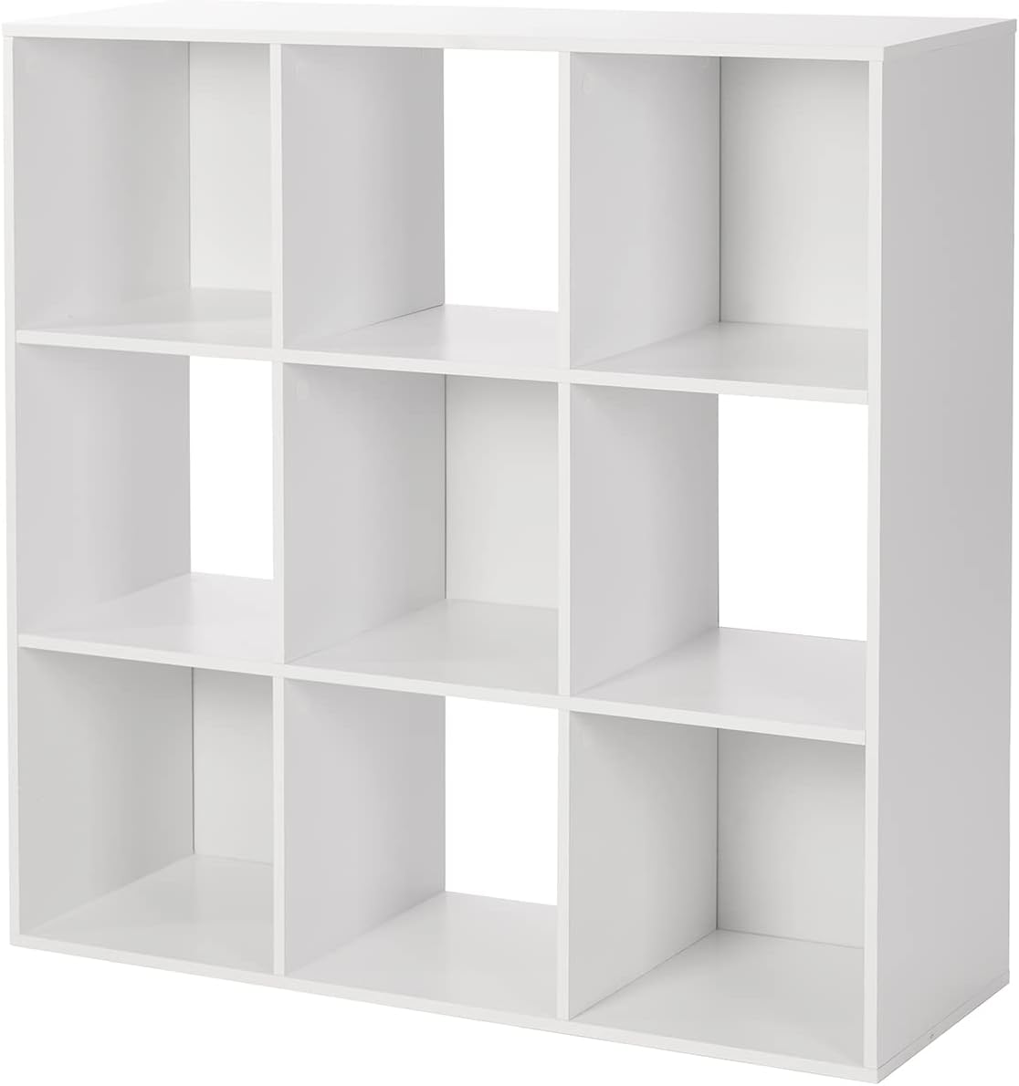White 9-Cube Wooden Storage Organizer B2874