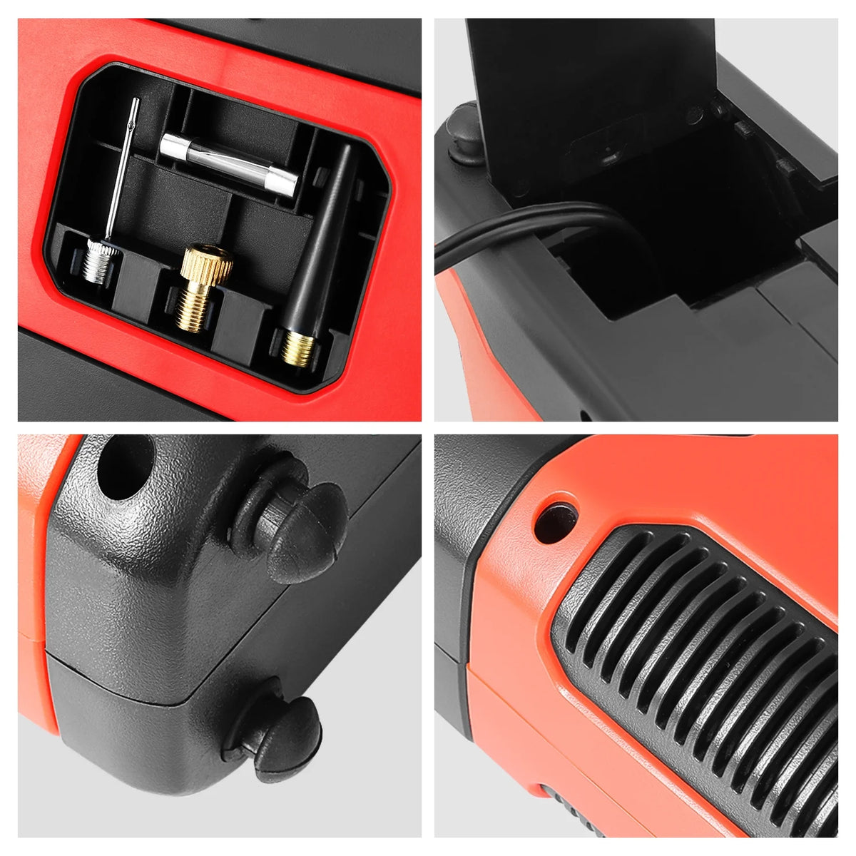 Red 150 PSI DC 12V Portable Digital Tire Inflator K685