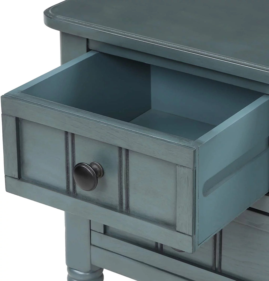 Narrow Console Table with Three Storage Drawers and Bottom Shelf S79403