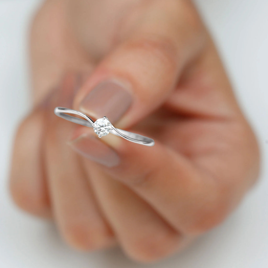 925 Sterling Silver Solitaire Ring C86803