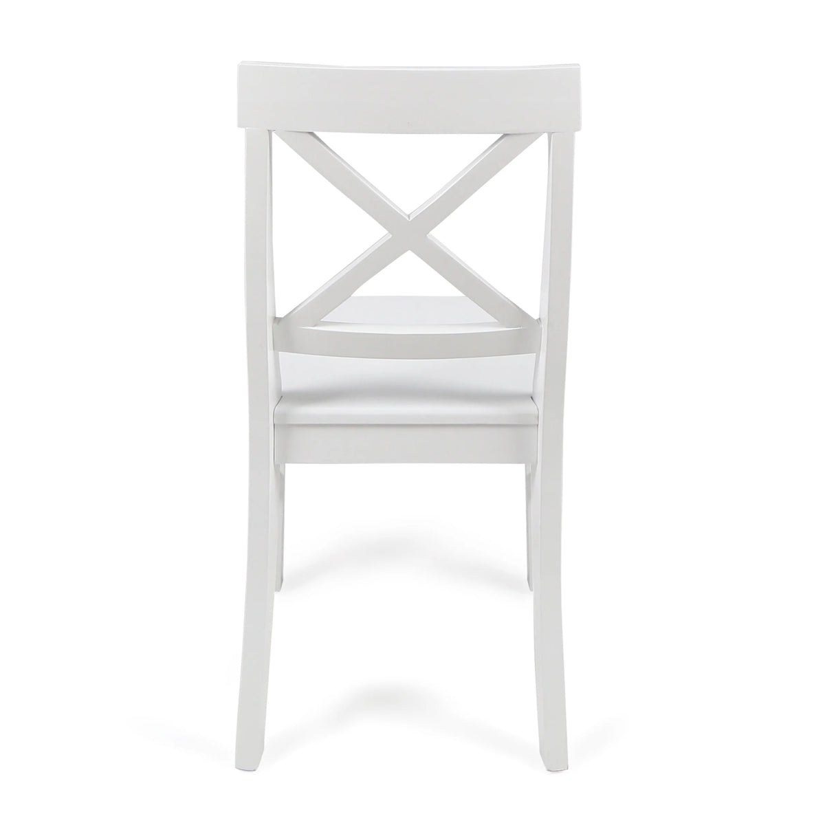 White Acacia Wood Dining Chairs Set of 2 S78864