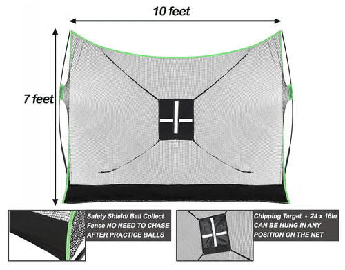 10 x 7ft Golf Net and Practice Mat D737