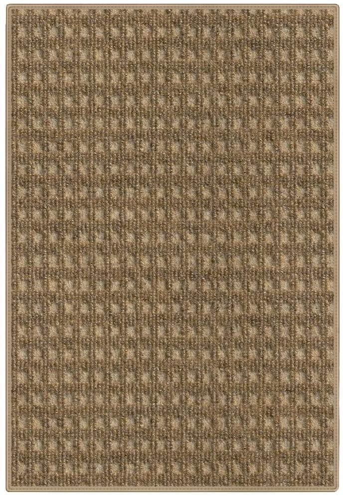 3' x 5' Waffle Pattern Indoor/Outdoor Area Rug W291
