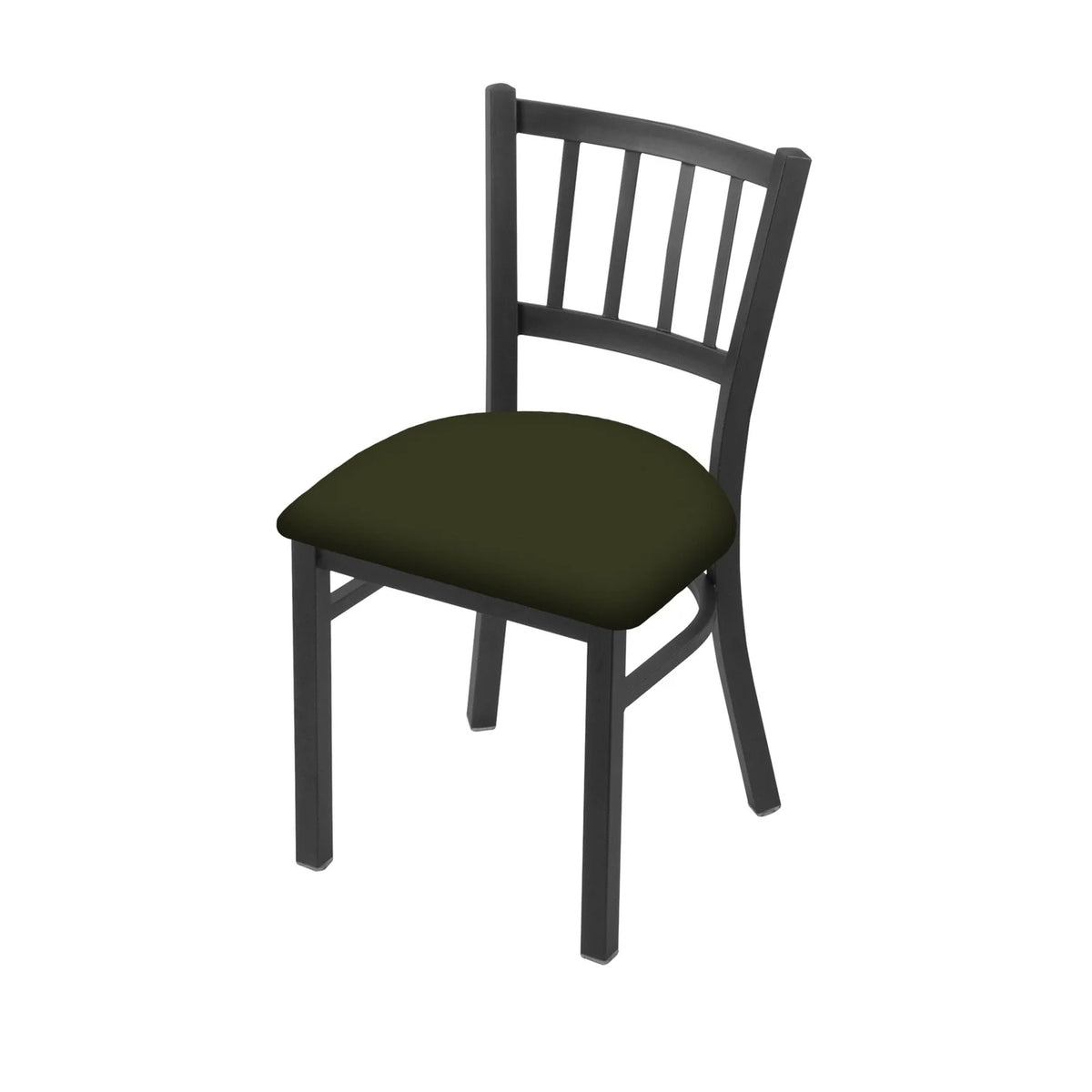 18 in. Chair with Pewter Finish & Canter Pine Seat Z93299