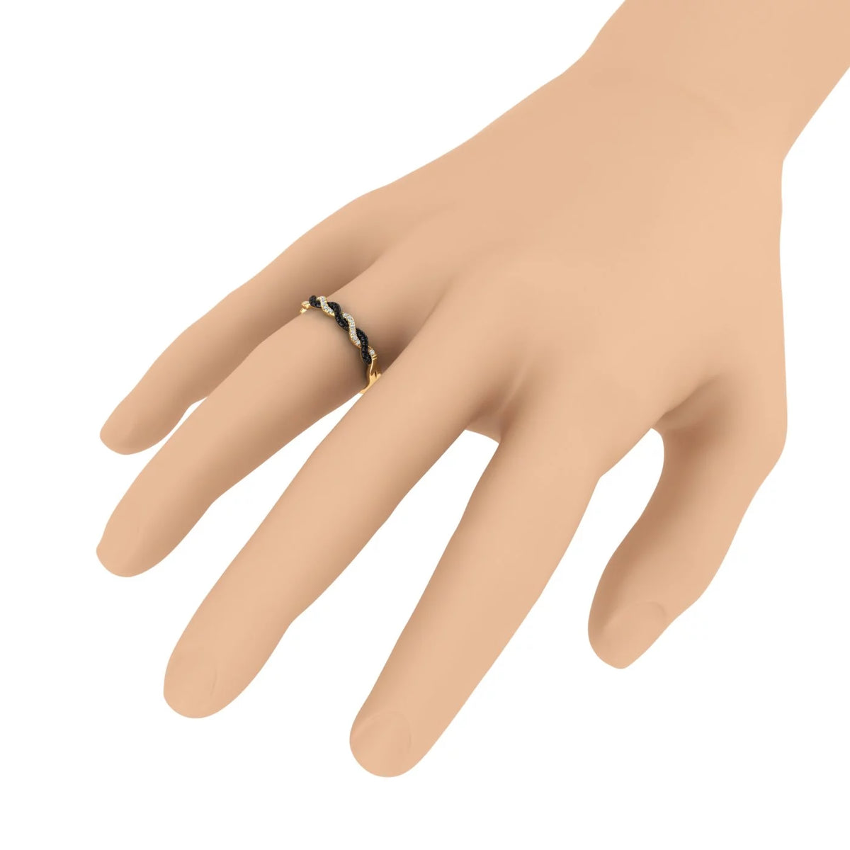 10k Yellow Gold Diamond Wedding Band Ring Q635