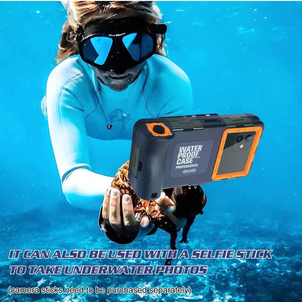 Waterproof Protective Case for Phones Up to 6.9 Inch with Lanyard P4147