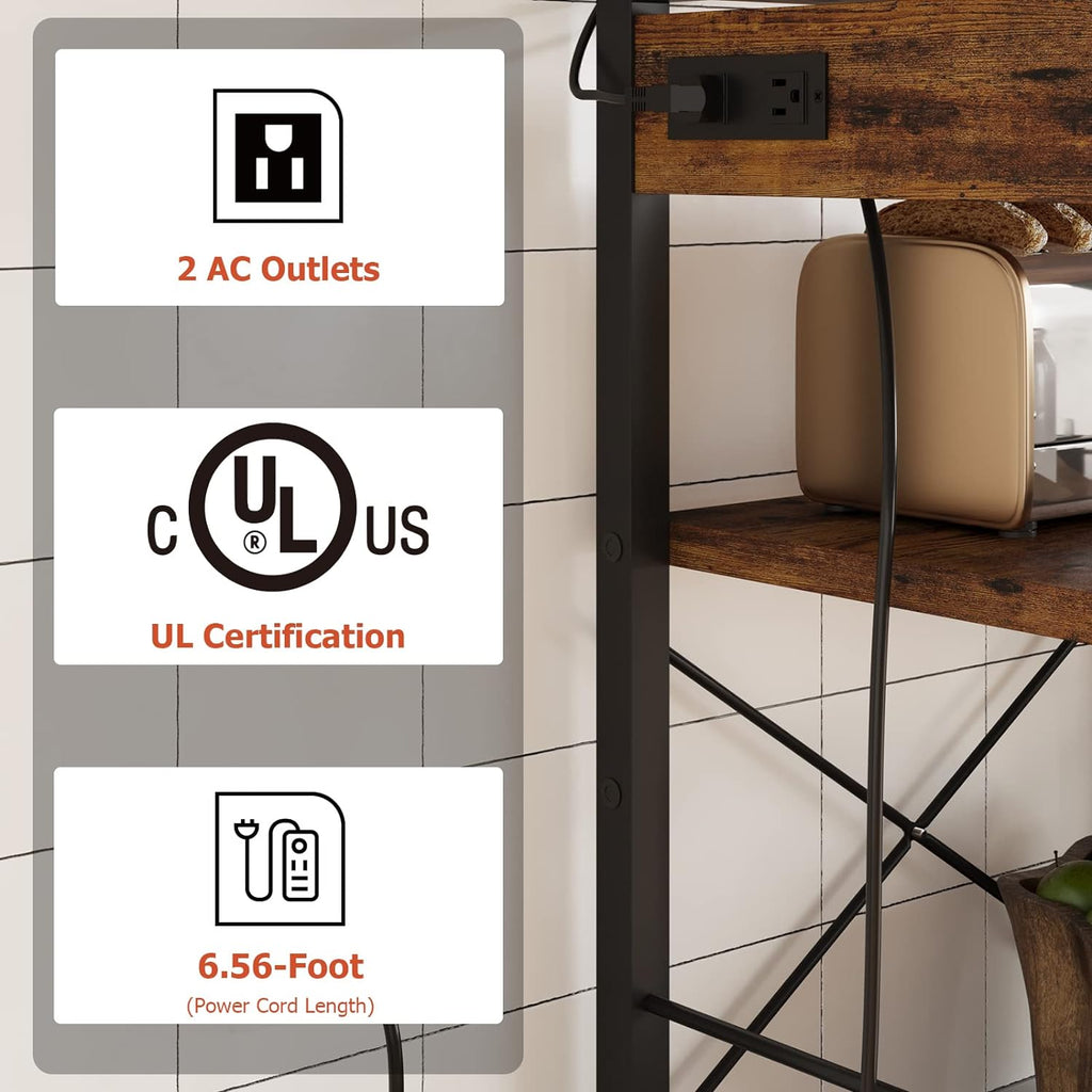 6-Tier Kitchen Rack with Hutch Q5544