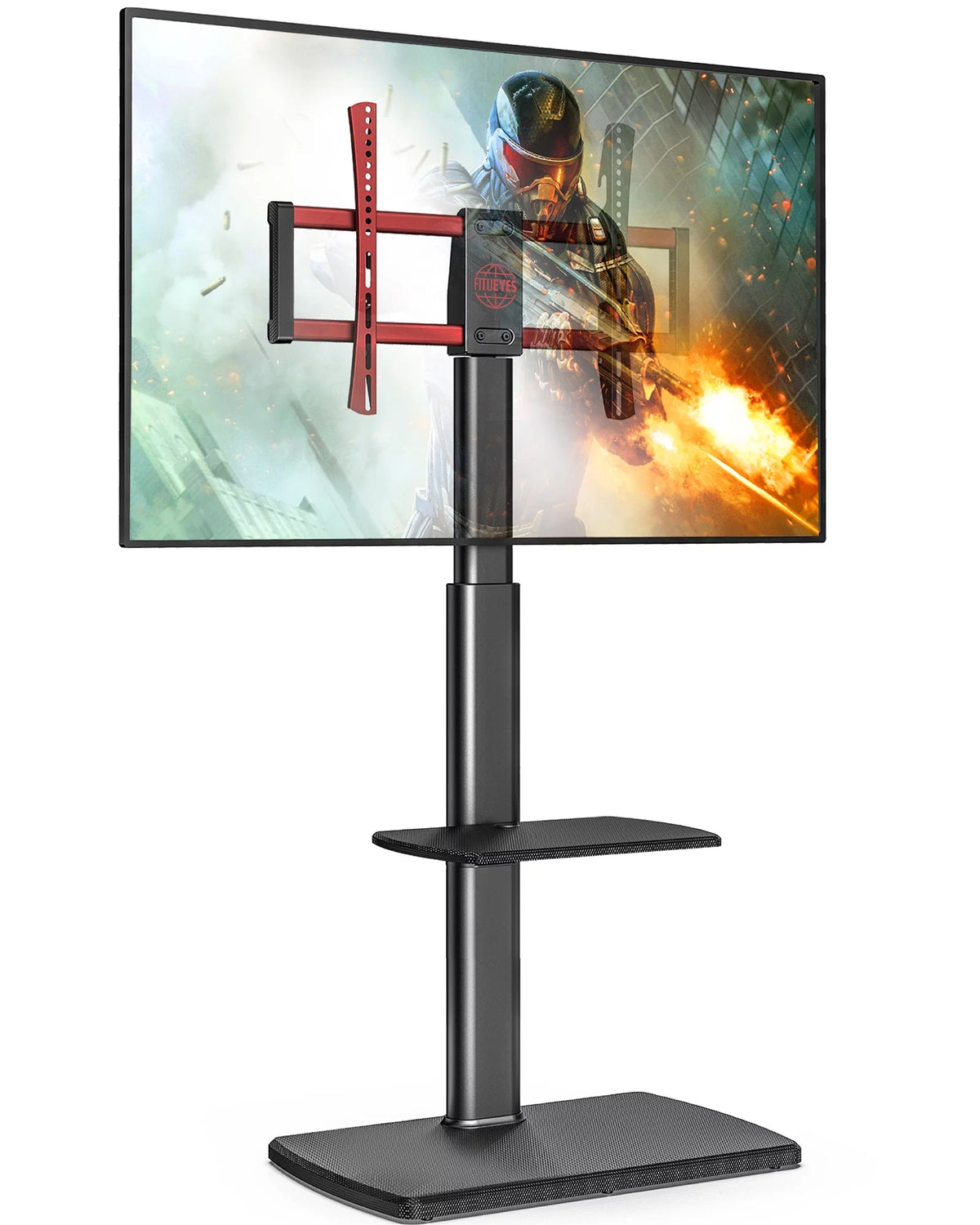 Floor TV Stand Mount with Swivel Bracket up to 65" Black W66795