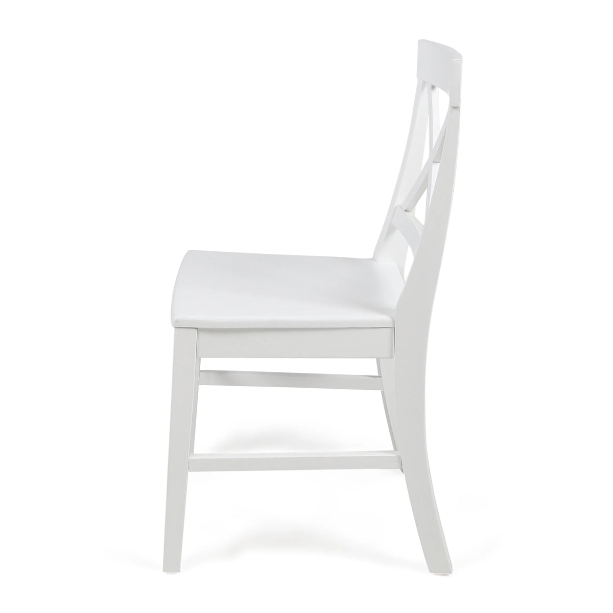 White Acacia Wood Dining Chairs Set of 2 S78864