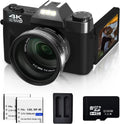 4K 48MP Digital Camera with 32GB SD Card and 2 Batteries W700628