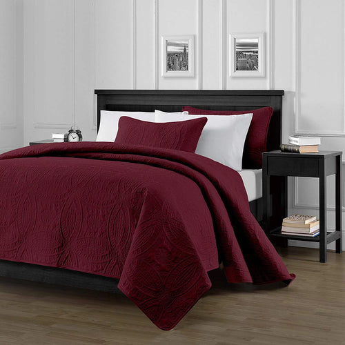 3-Piece Oversized Bedspread Coverlet Set F1743
