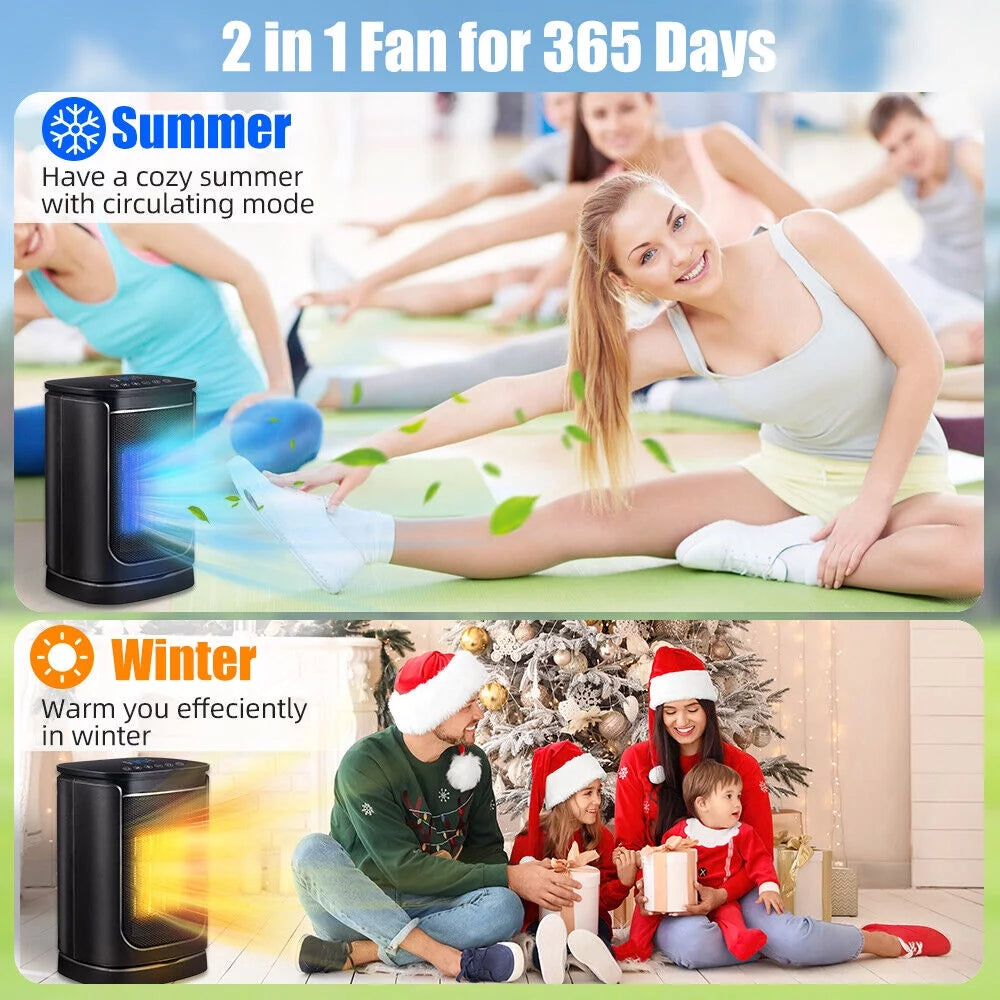 2in1 Portable Air Cool&Heat Fan C4189
